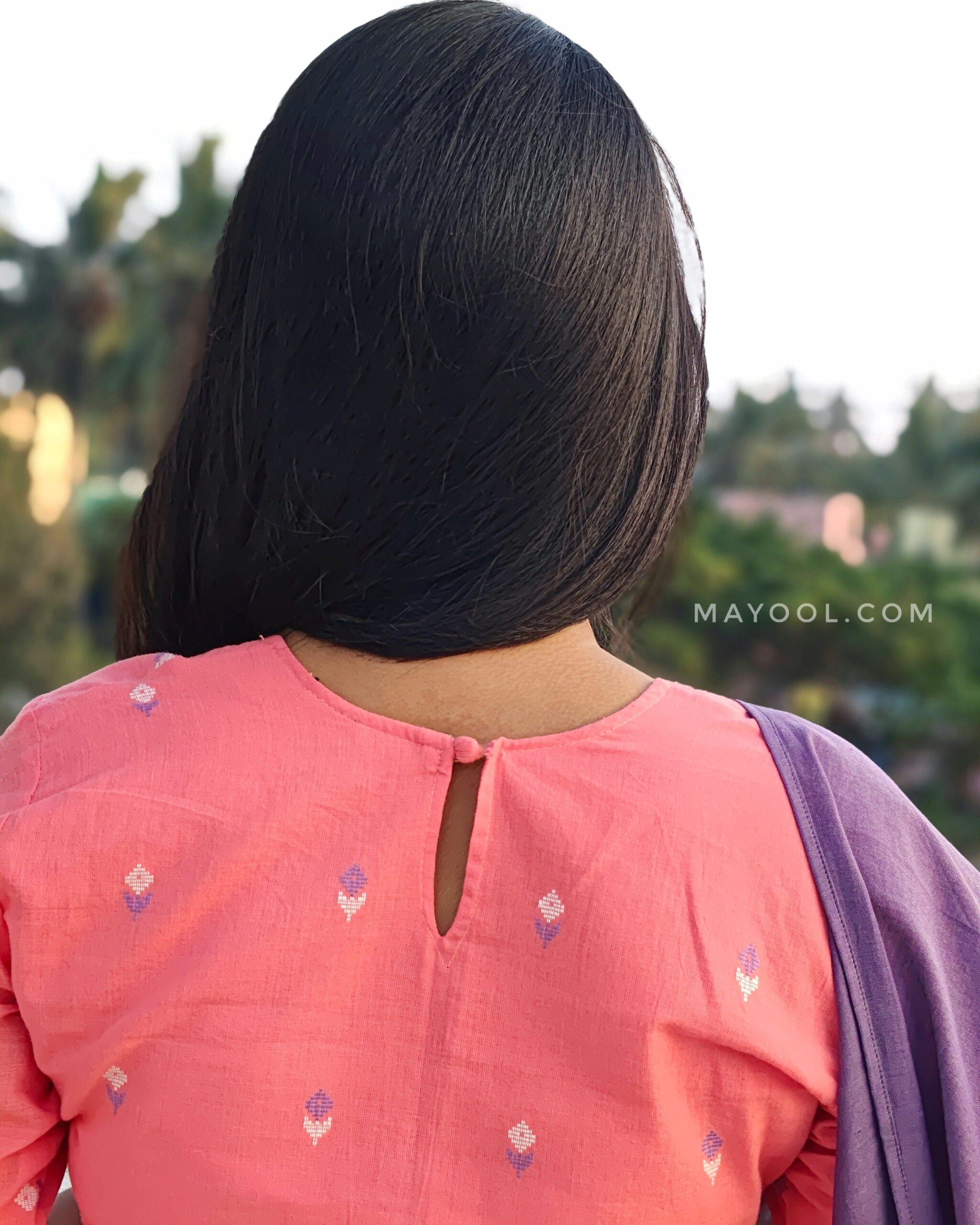 Georgia Peach Cotton Kurta