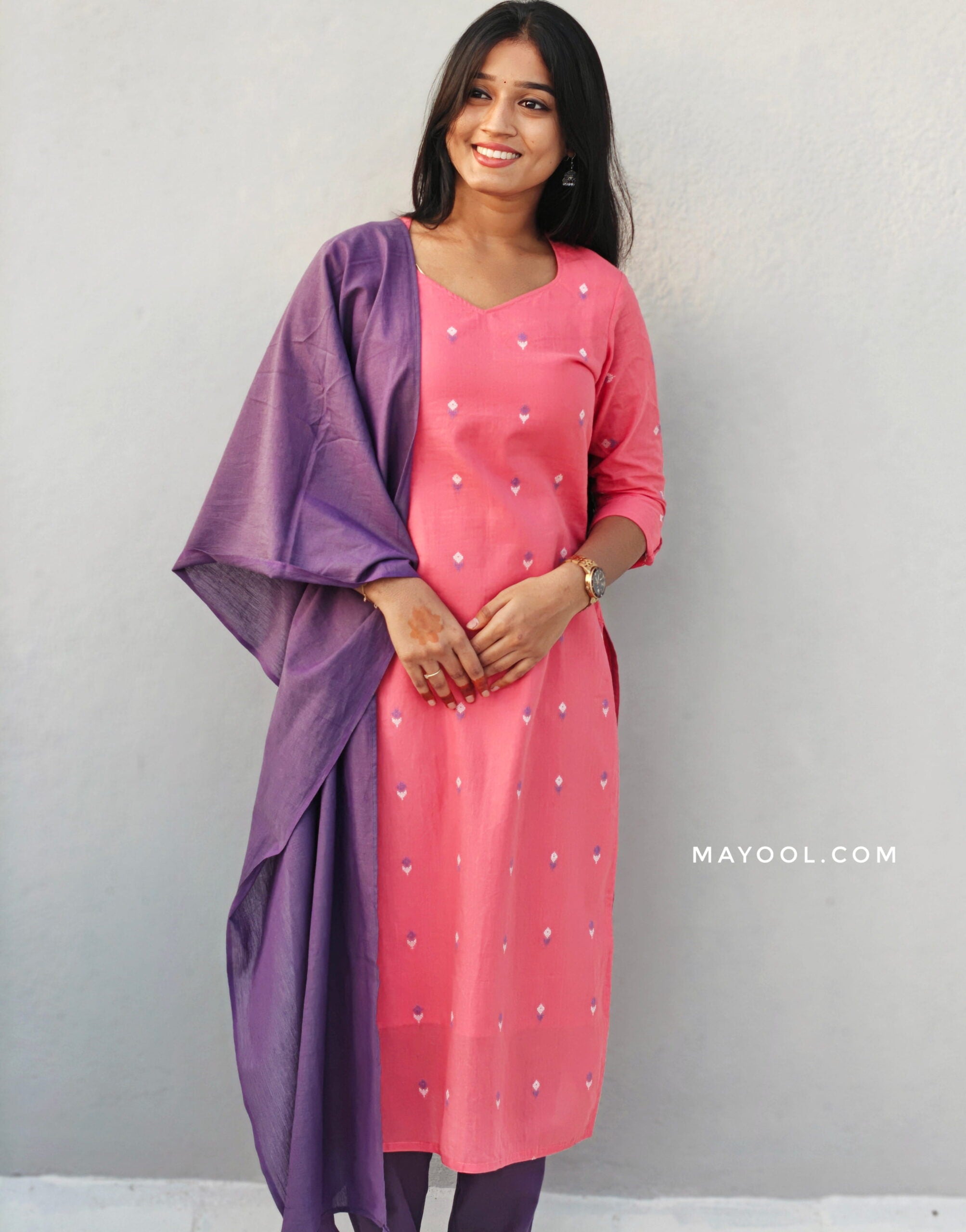 Georgia Peach Cotton Kurta