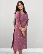 Dusty Purple Cotton Kurta