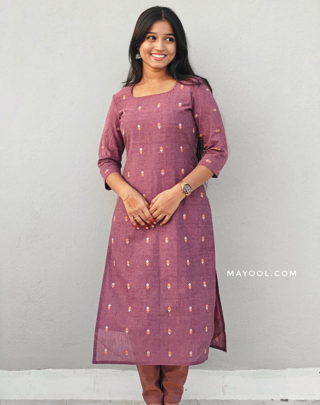 Dusty Purple Cotton Kurta