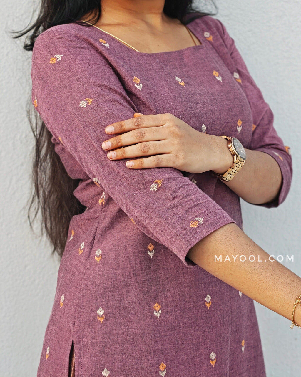 Dusty Purple Cotton Kurta