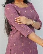 Dusty Purple Cotton Kurta