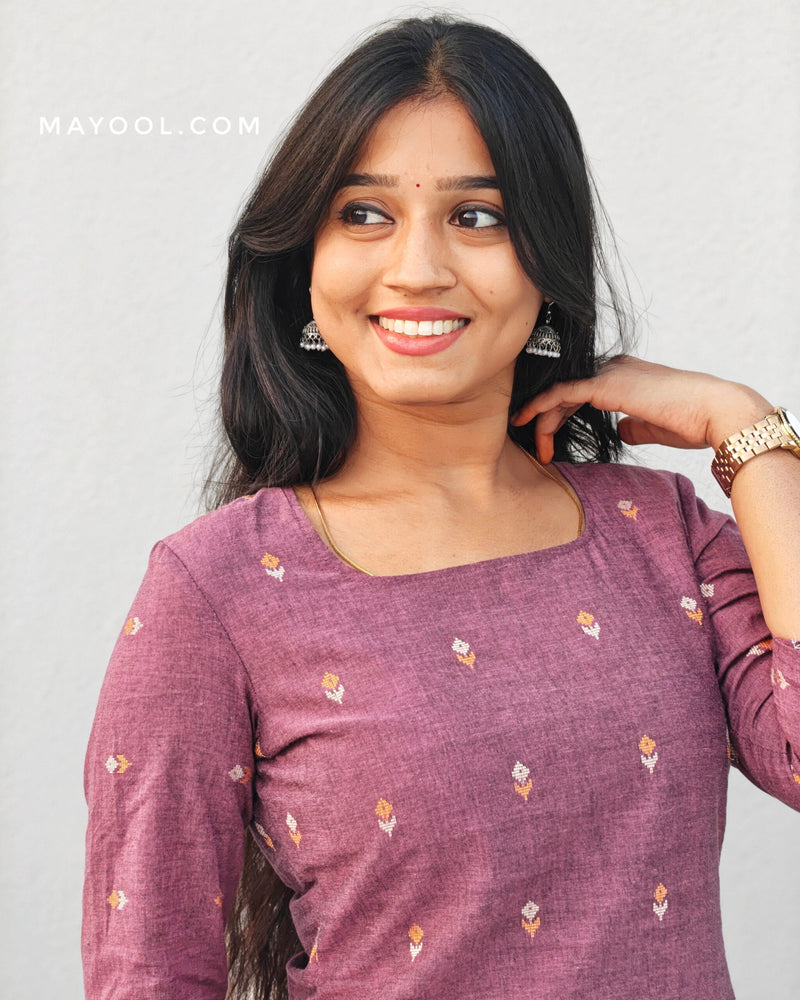 Dusty Purple Cotton Kurta
