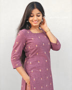 Dusty Purple Cotton Kurta