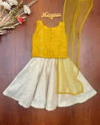 Golden Yellow Silk Cotton Kids Set