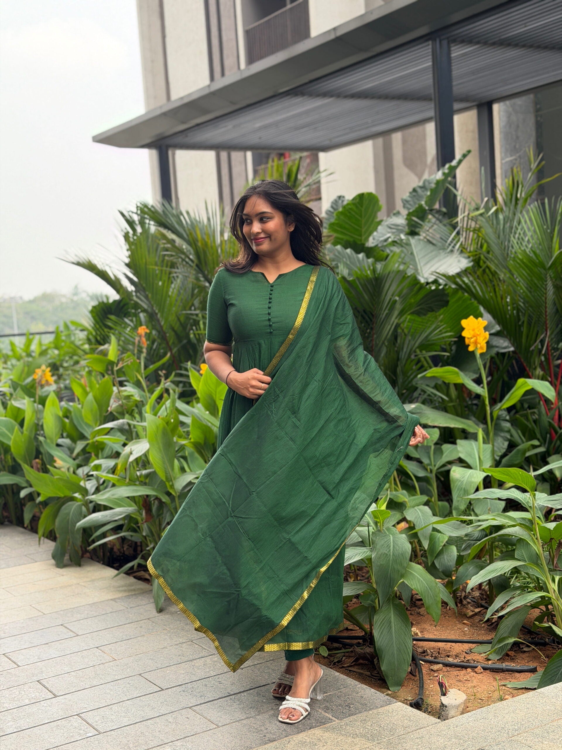 Green Traditional Anarkali Dresses
