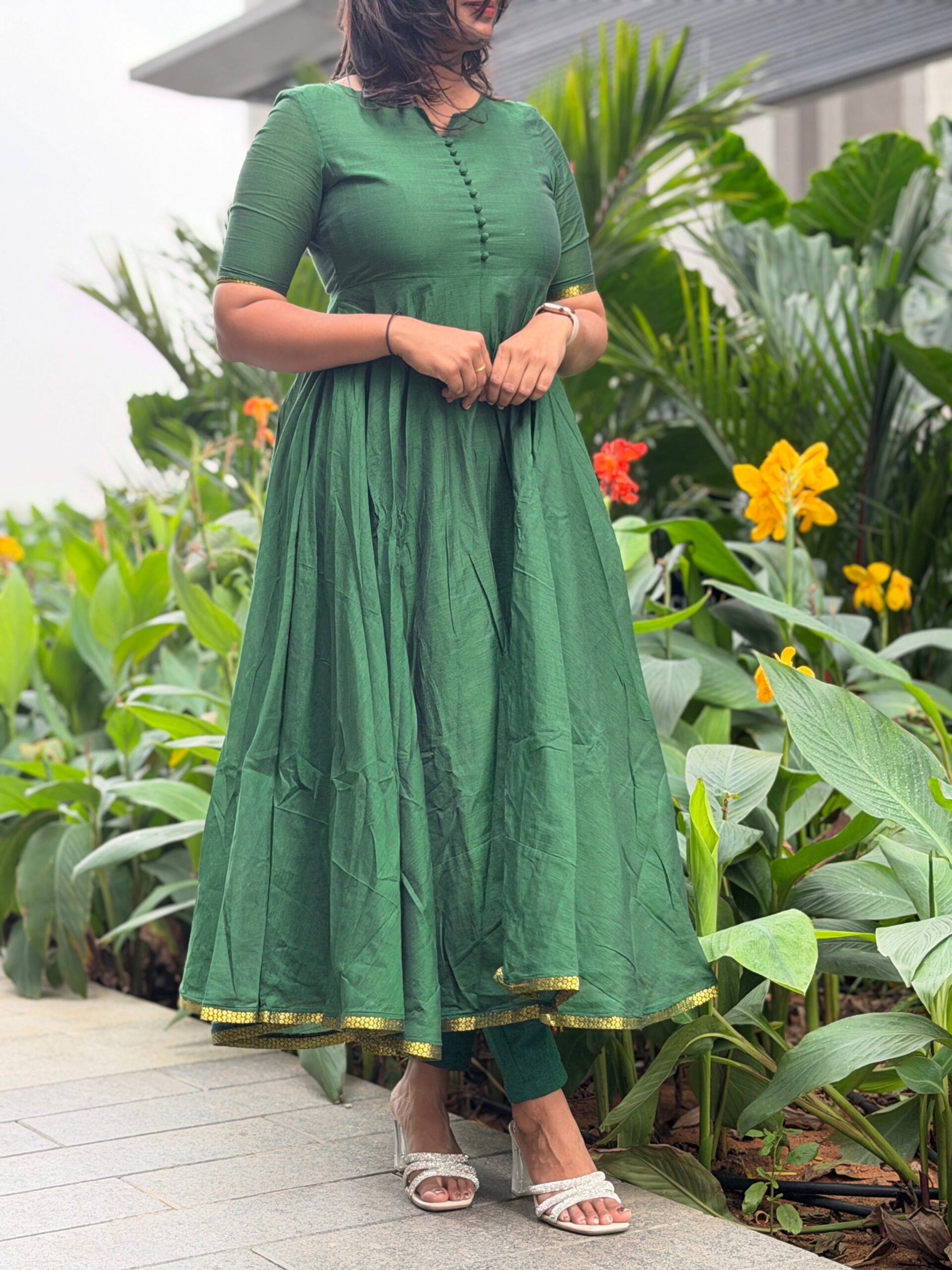 Green Traditional Anarkali Dresses