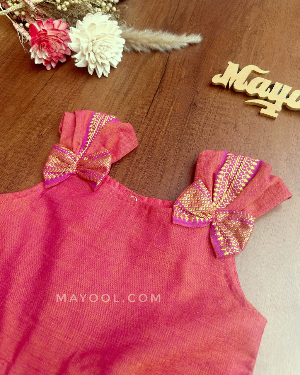 Kanakambaram Traditional Cotton Kids Frock