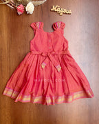 Kanakambaram Traditional Cotton Kids Frock