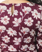 Mulberry Purple Floral Printed Kurta