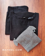 Black Cotton Kurta