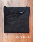 Black Cotton Kurta