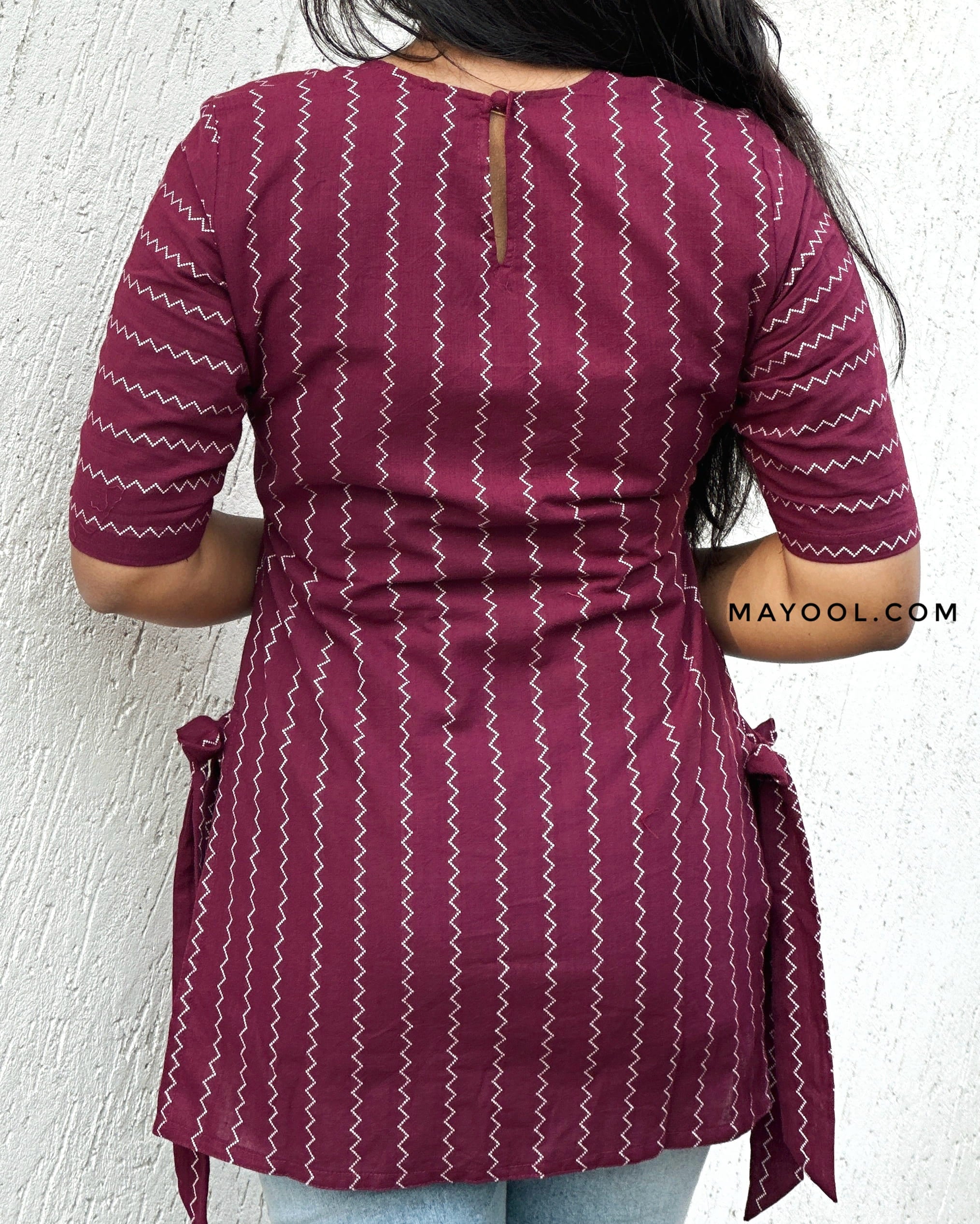 Wine Purple Short Kurta