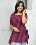 Wine Purple Short Kurta