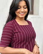 Wine Purple Short Kurta