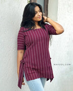 Wine Purple Short Kurta