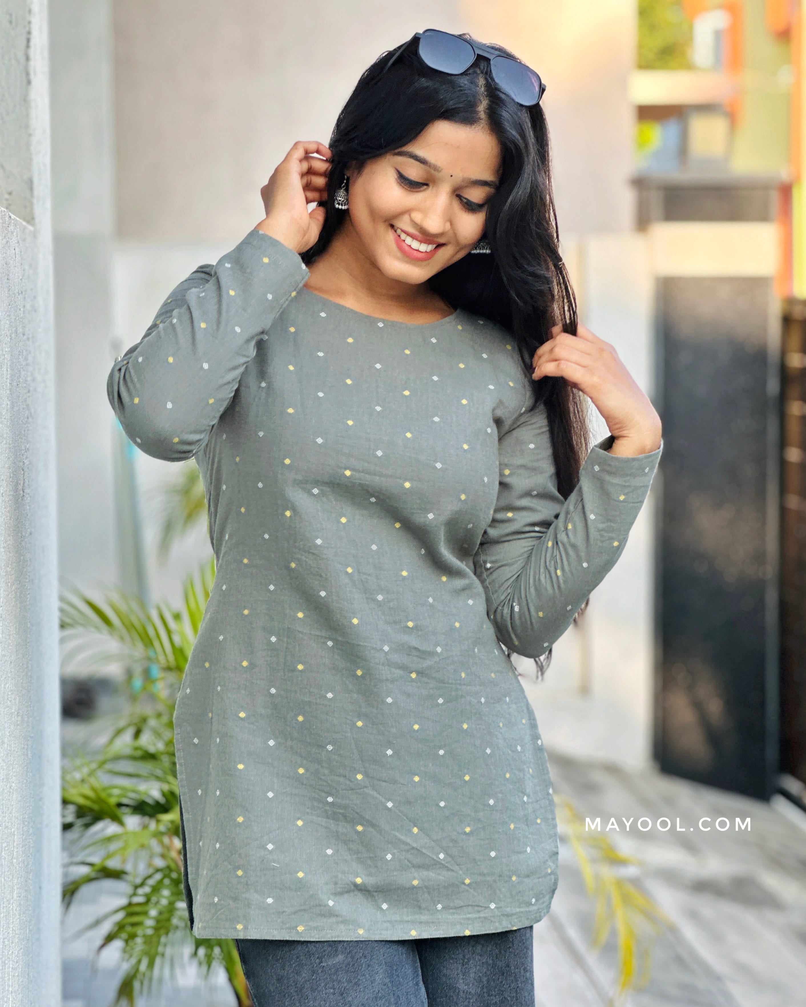 Lichen Green Short Kurta