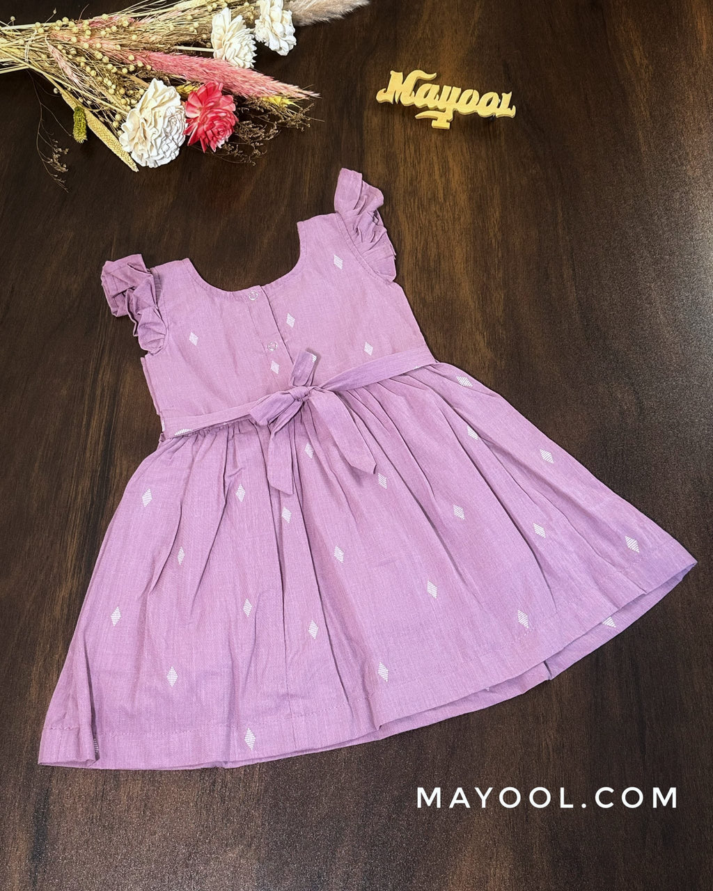 Kobi Pink Cotton Kids Frock