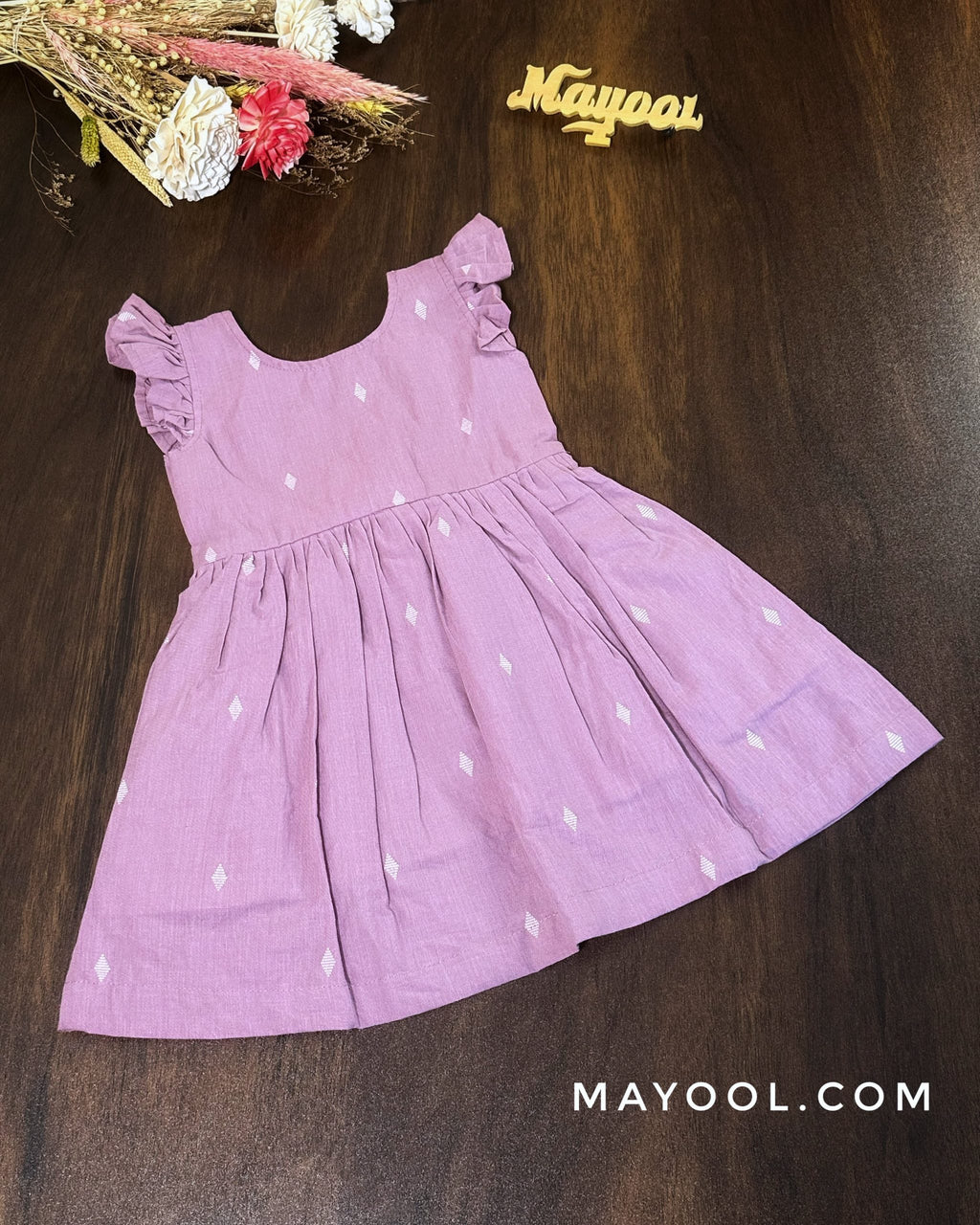 Kobi Pink Cotton Kids Frock