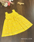 Canary Yellow Cotton Kids Frock