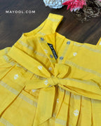 Canary Yellow Cotton Kids Frock