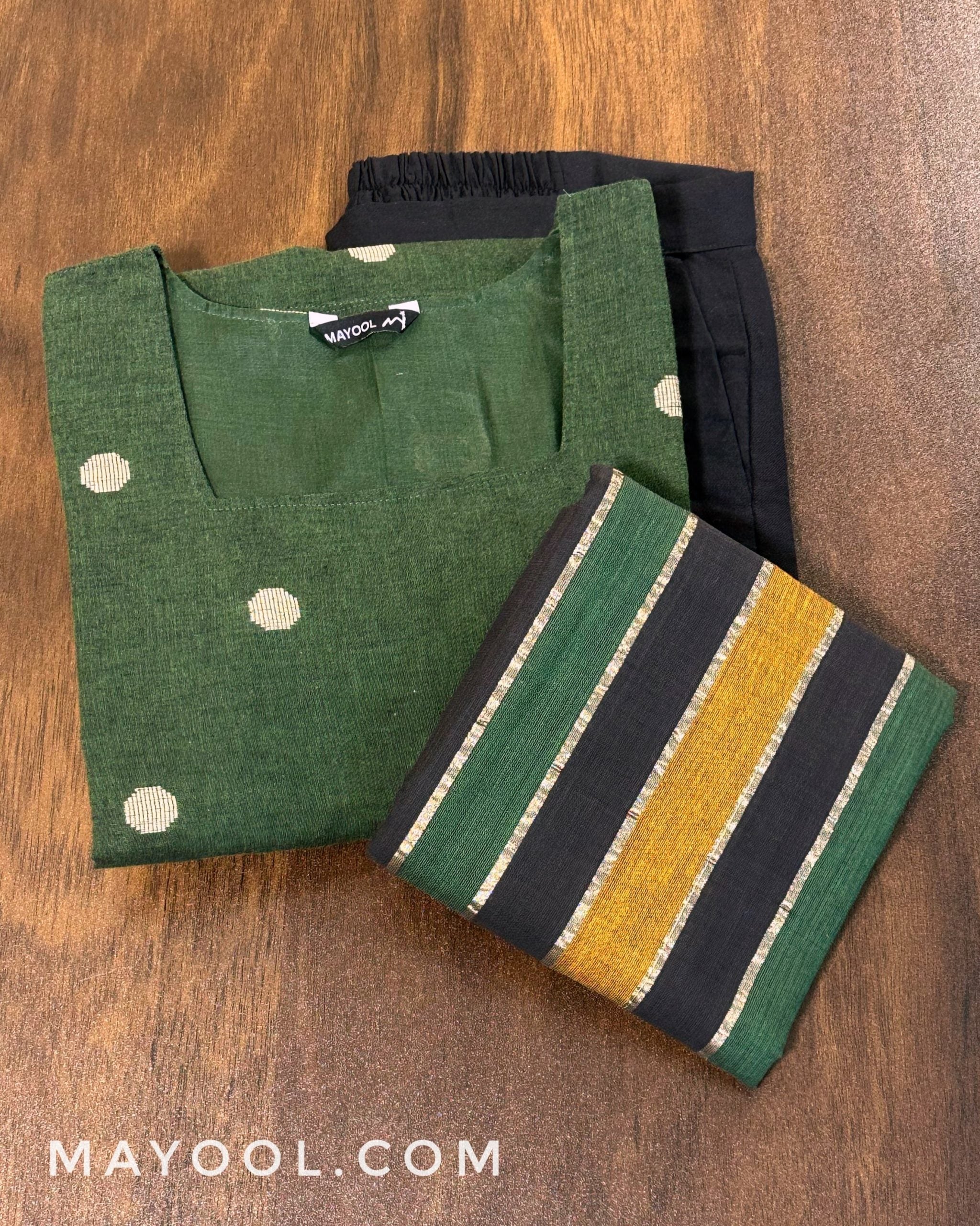 Pine Green Cotton Kurta