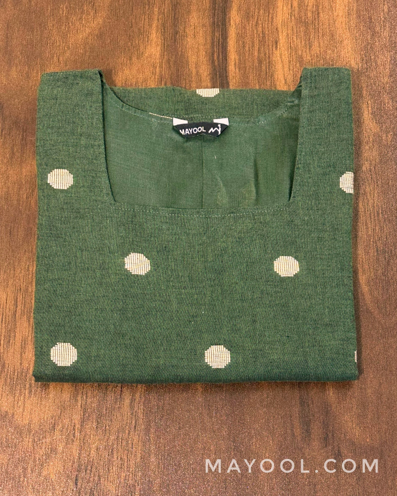 Pine Green Cotton Kurta