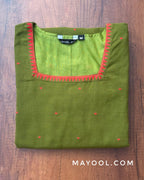 Olive Green Cotton Kurta