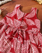 Red Printed Kids Frock