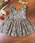 Grey Kalamkari Kids Frock