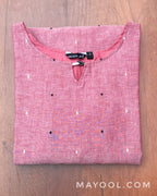 Super Pink Cotton Kurta