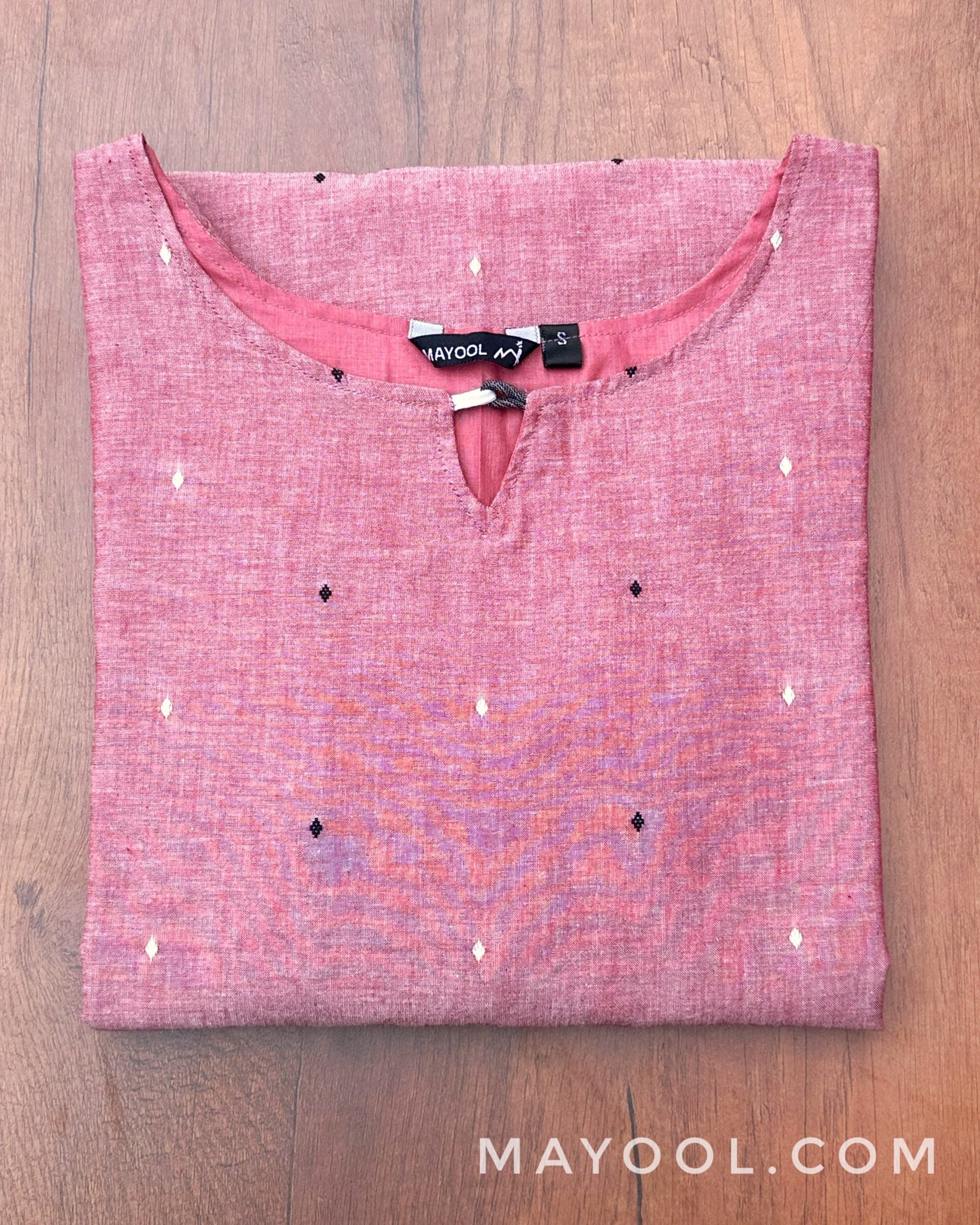 Super Pink Cotton Kurta
