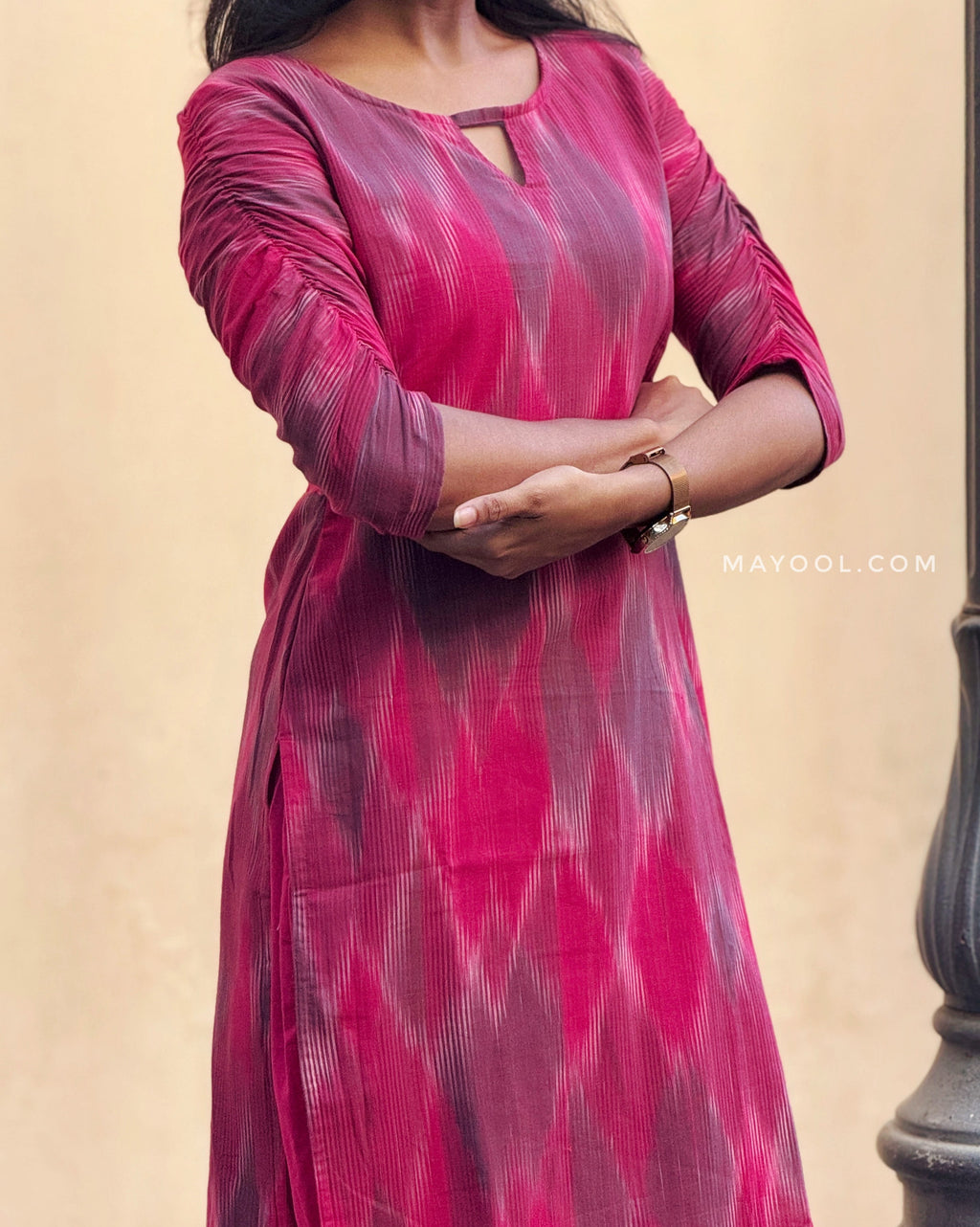 Ruby Pink Cotton Kurta