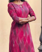 Ruby Pink Cotton Kurta
