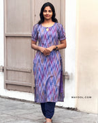 Lavender Blue Cotton Kurta