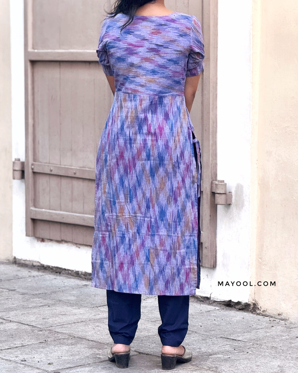 Lavender Blue Cotton Kurta