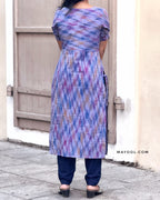 Lavender Blue Cotton Kurta