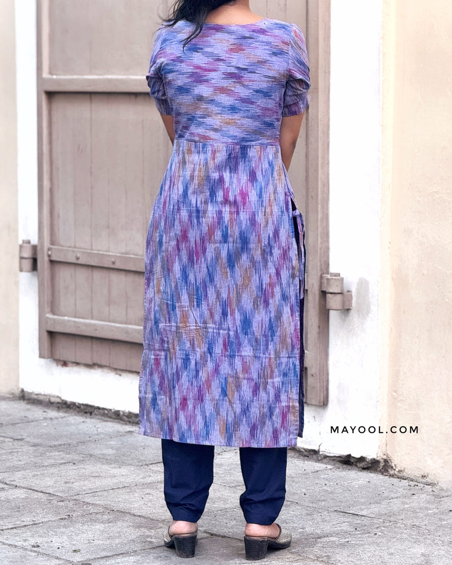 Lavender Blue Cotton Kurta