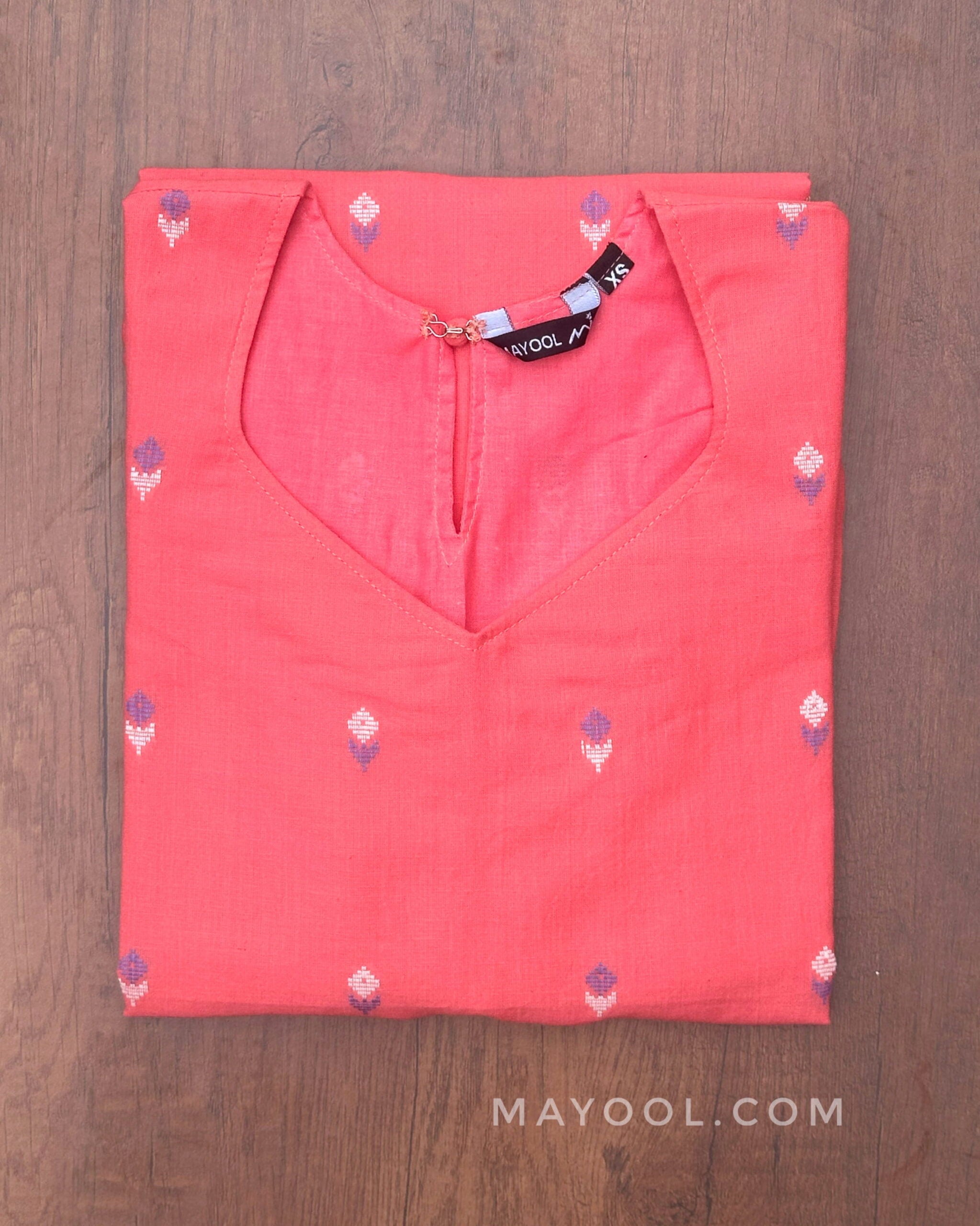 Georgia Peach Cotton Kurta