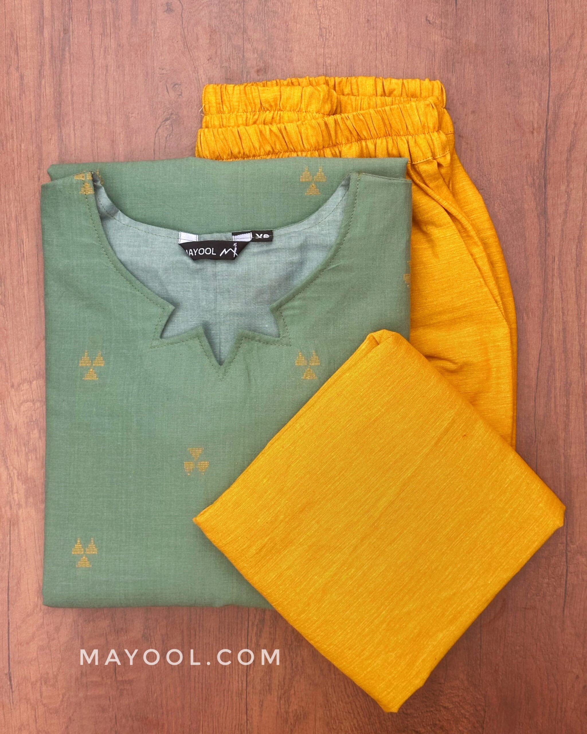 Ocean Green Cotton Kurta