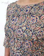 Olive Green Kalamkari Cotton Kurta