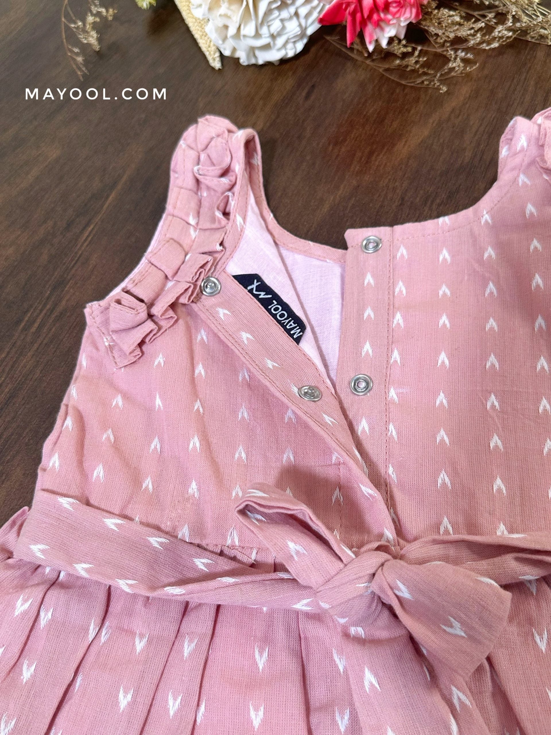 Peach Blossom Cotton Kids Frock