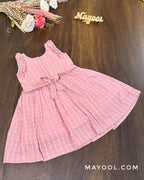 Peach Blossom Cotton Kids Frock