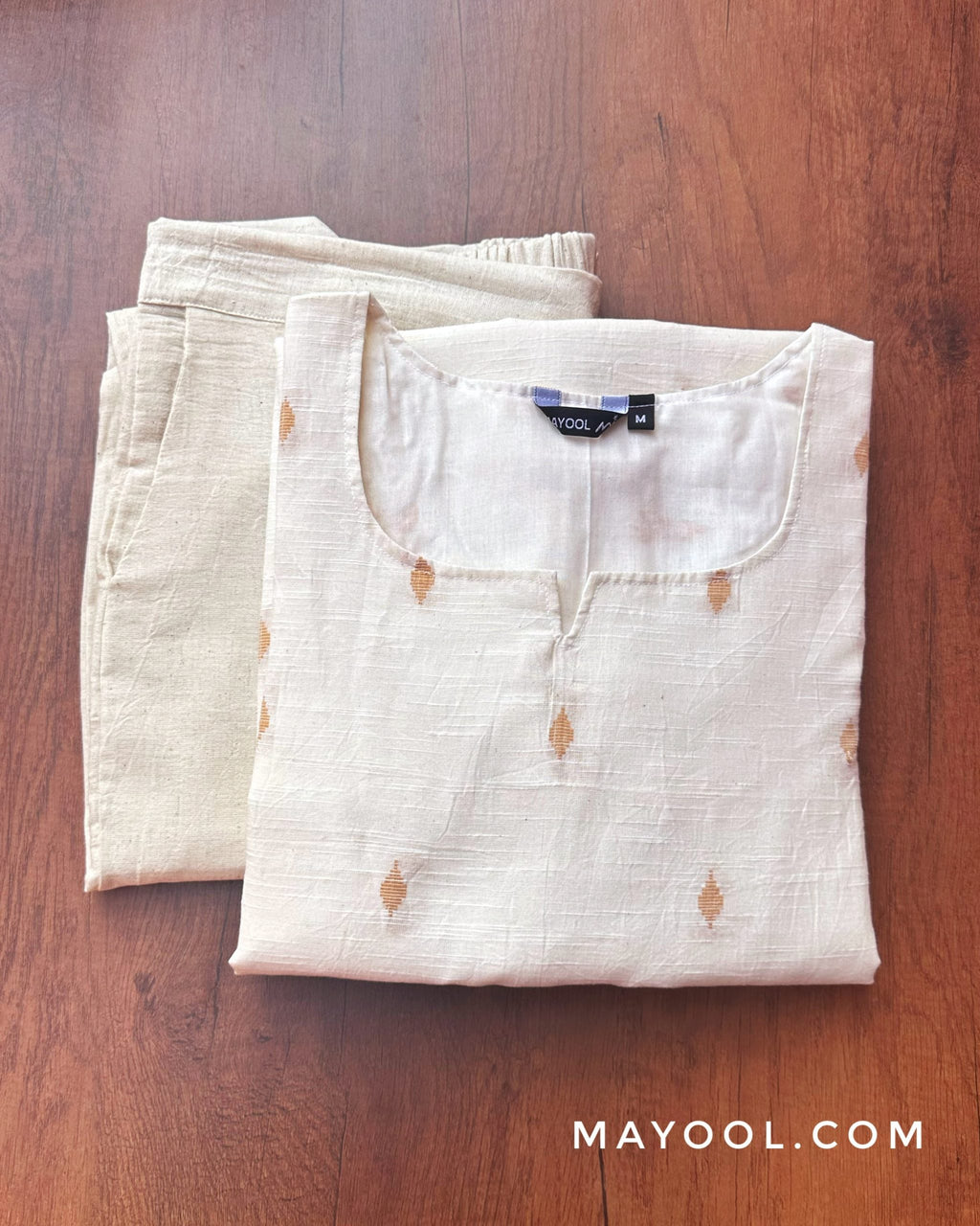 Off-White Cotton Kurta
