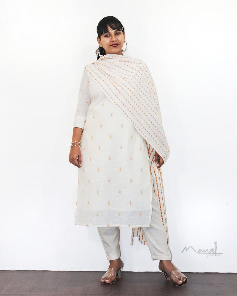 Off-White Cotton Kurta