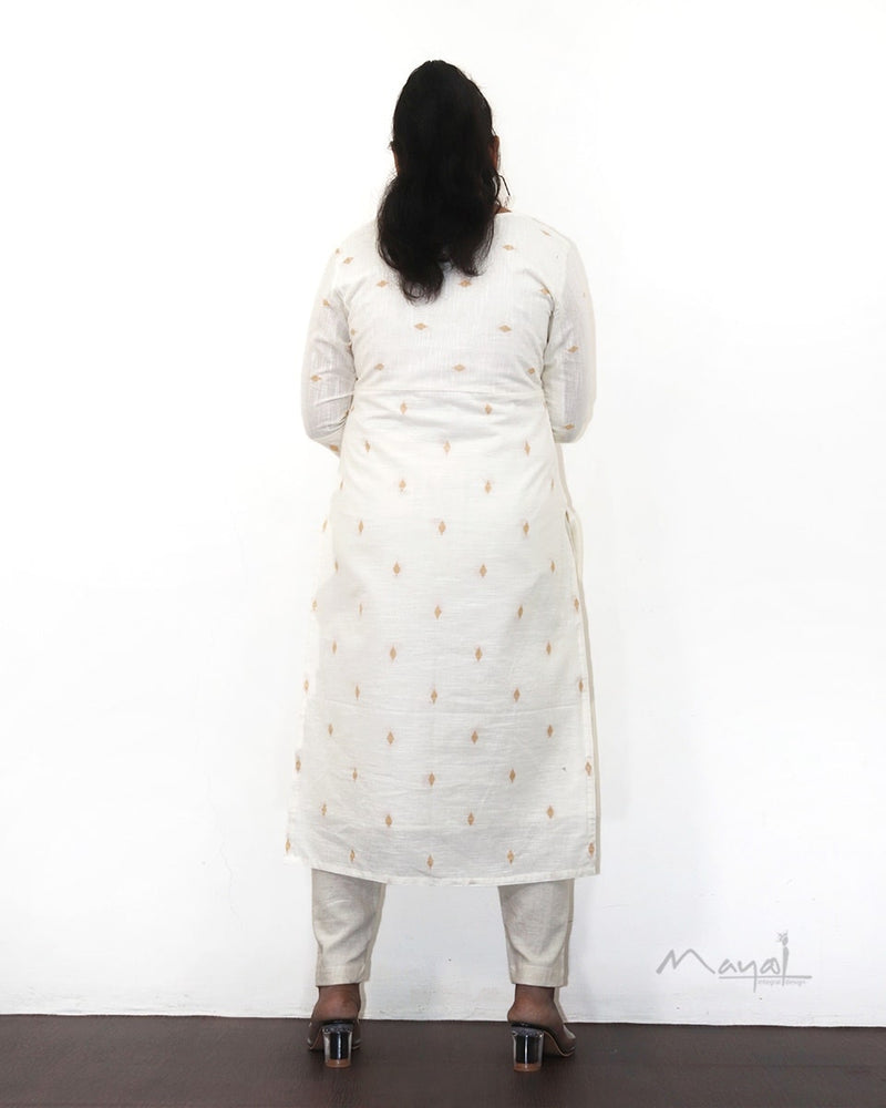 Off-White Cotton Kurta