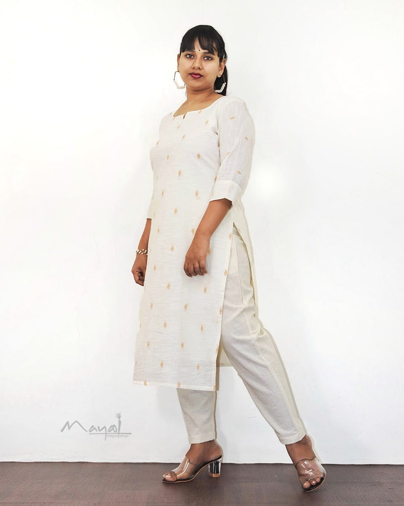 Off-White Cotton Kurta