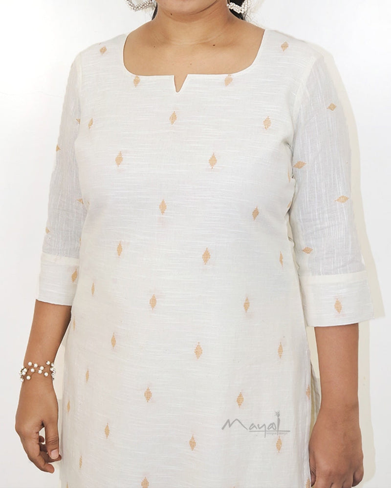 Off-White Cotton Kurta