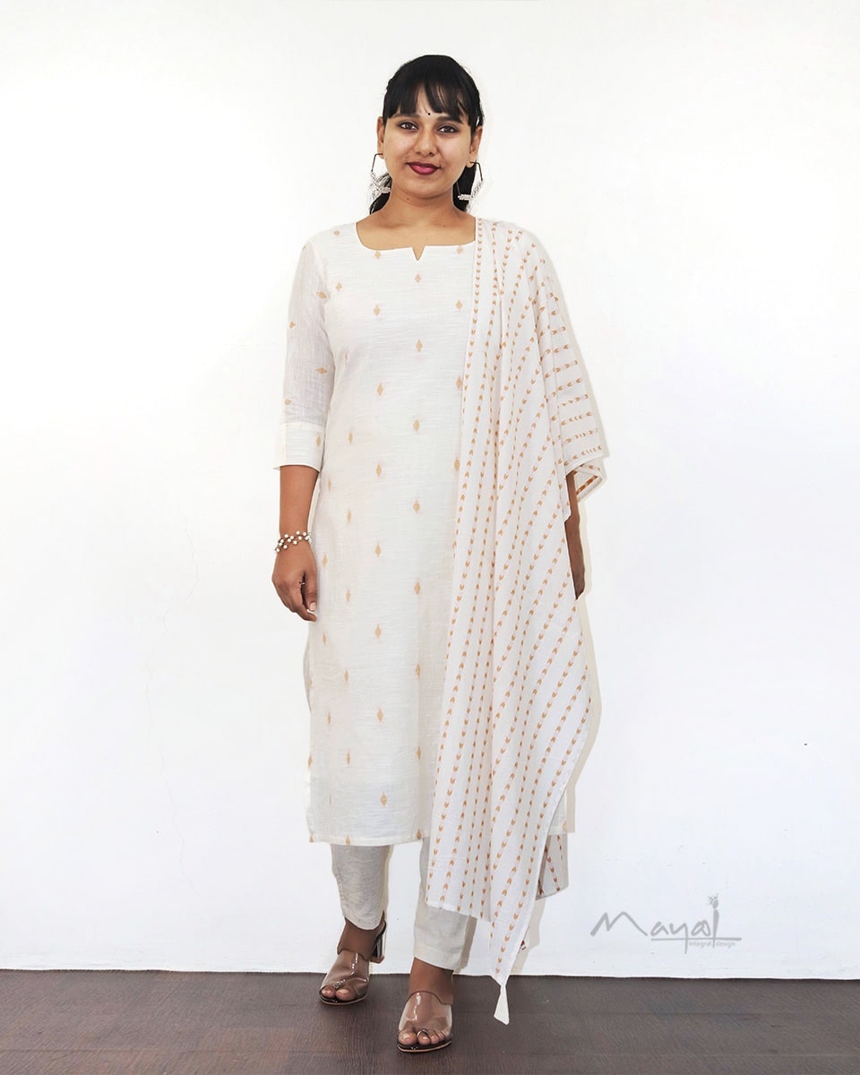 Off-White Cotton Kurta
