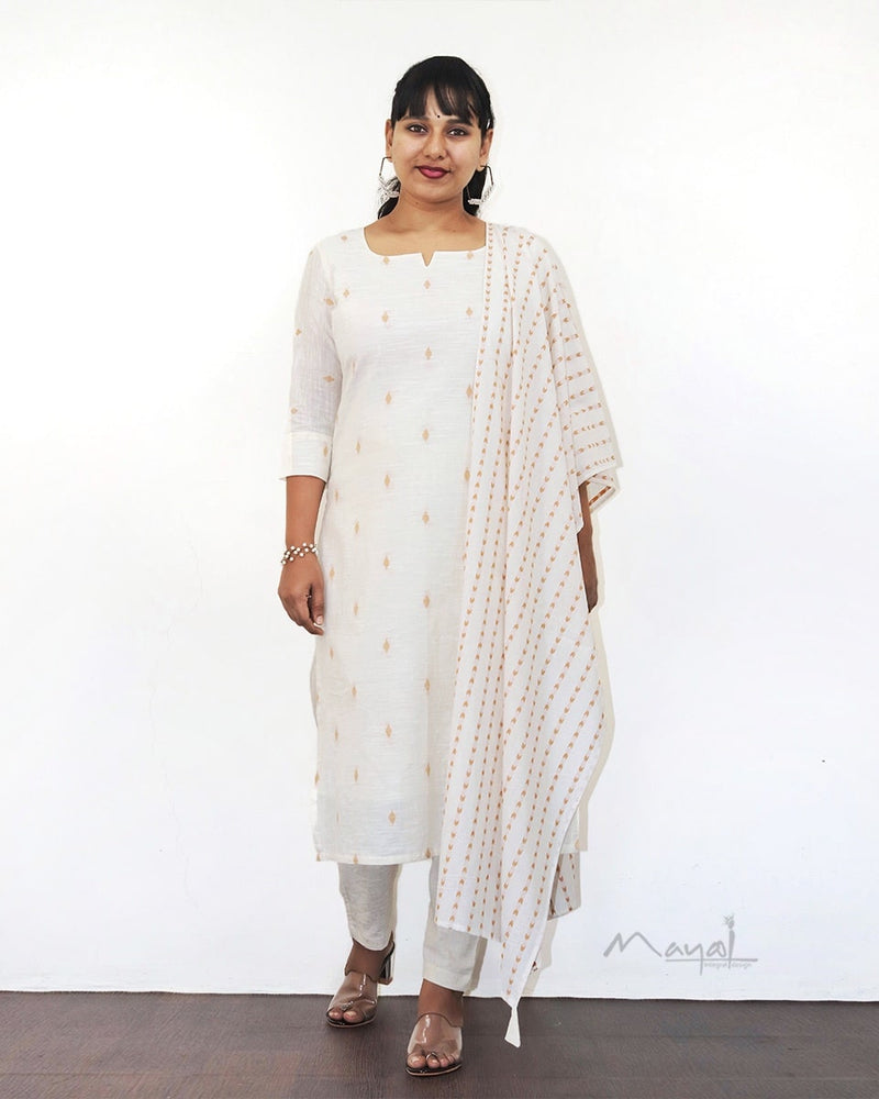 Off-White Cotton Kurta